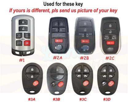 2023 2022 2015 2016 Sienna Key Fob Cover Case Leather 6 Buttons Key Sienna 2017 2018 2019 2020 Remote Holder Sienna Accessories