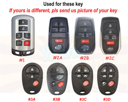 Cover For Sienna Key Fob Cover Case Leather 6 Buttons Sienna 2017 2018 2019 2020 Remote Holder 2022 2023 Sienna Accessories