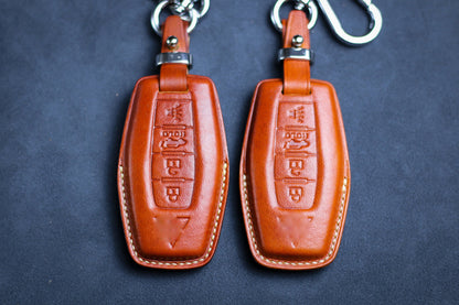 Key Cover For 2023 Outlander Phev Pajero Montero Sport Eclipse Cross Fob Case Mirage G4 Leather Triton Outlander Sport Remote Accessories