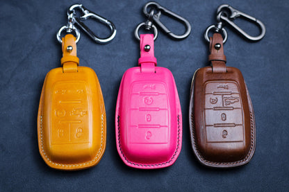 Leather Key Cover for Ramm Longhorn Dodgee 1500 2500 3500 4500 5500 Ramm Goat Limited Longhorn Chassis Cab Trx Remote Holder 2021 2022 2023