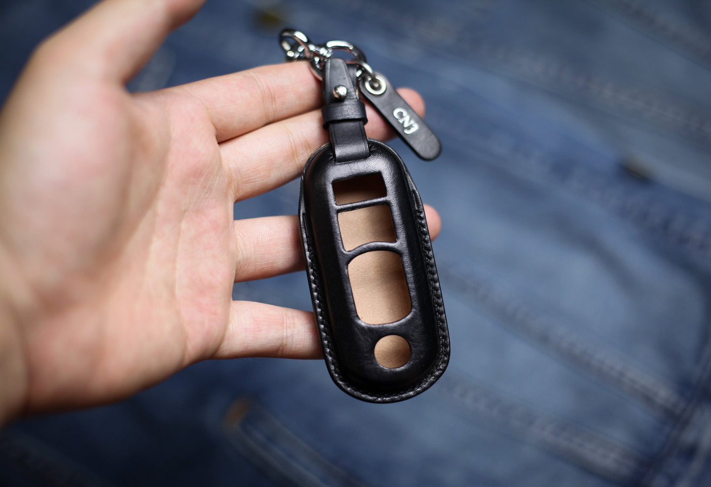 Leather Key Fob Cover For Mazdaa 3 Hatchback, CX3, CX5, CX9, 3 Buttons Mazdaa Case, Handmade Key Cover, Mazdaa Keychains Mazdaa Accessories