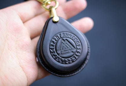 Key Cover For Harley Leather Fob Remote Case Roadster Keychain Handmade Street Rob Viking Skull Aztec Emblems 883 X48 1200 Street Glide