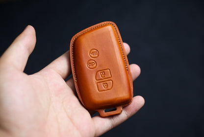 Leather Key Cover for LS460 Lx LS600h LS600hL 2016 2017 2015 2014 Rz450e Fob Remote Case Lexusss Accessories NX GS Rx Es Gx Lx Rc Rfc GX460