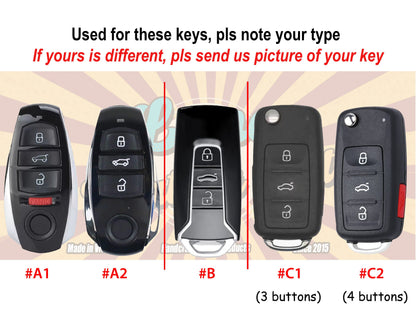 Fit For 2024 Touareg Key Fob Cover Case Cover Leather 2018 2019 2020 2021 2022 2023 Touareg Keyless Remote Holder Shell Touareg Accessories