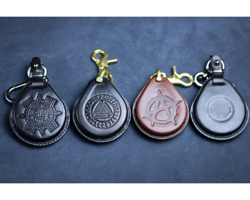 Leather Cover for Harley Key Fob X48 1200 883 Street Glide Keyless Case Harley Skull Emblem Leather Fob Iron 883 Cover Case Keychain Leather