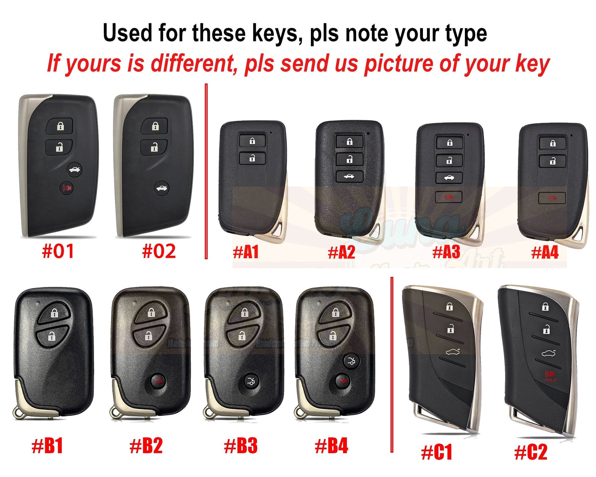 Leather Key Cover for LS460 Lx LS600h LS600hL 2016 2017 2015 2014 Rz450e Fob Remote Case Lexusss Accessories NX GS Rx Es Gx Lx Rc Rfc GX460
