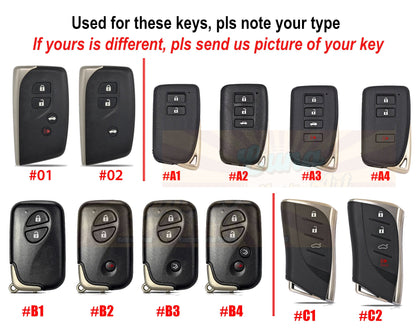 Leather Key Cover for LS460 Lx LS600h LS600hL 2016 2017 2015 2014 Rz450e Fob Remote Case Lexusss Accessories NX GS Rx Es Gx Lx Rc Rfc GX460
