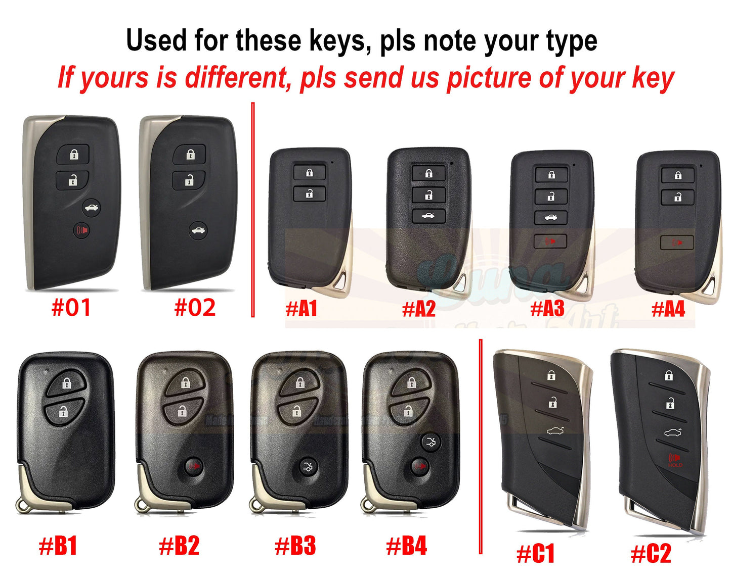 2016 2017 LS460 LS600h Leather Key Cover for Lexusss LS600hL 2015 2014 Rz450e Fob Remote Case Lc600 Accessories NX GS Rx Es Gx Rc Rfc GX460