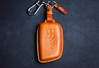 Leather Key Cover for LS460 Lx LS600h LS600hL 2016 2017 2015 2014 Rz450e Fob Remote Case Lexusss Accessories NX GS Rx Es Gx Lx Rc Rfc GX460