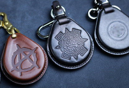 2025 Harley Key Fob Cover Leather Remote Case Keychain Handmade Vintage Retro Skull Viking Emblems 883 X48 1200 Street Glide 2024 Fat boy