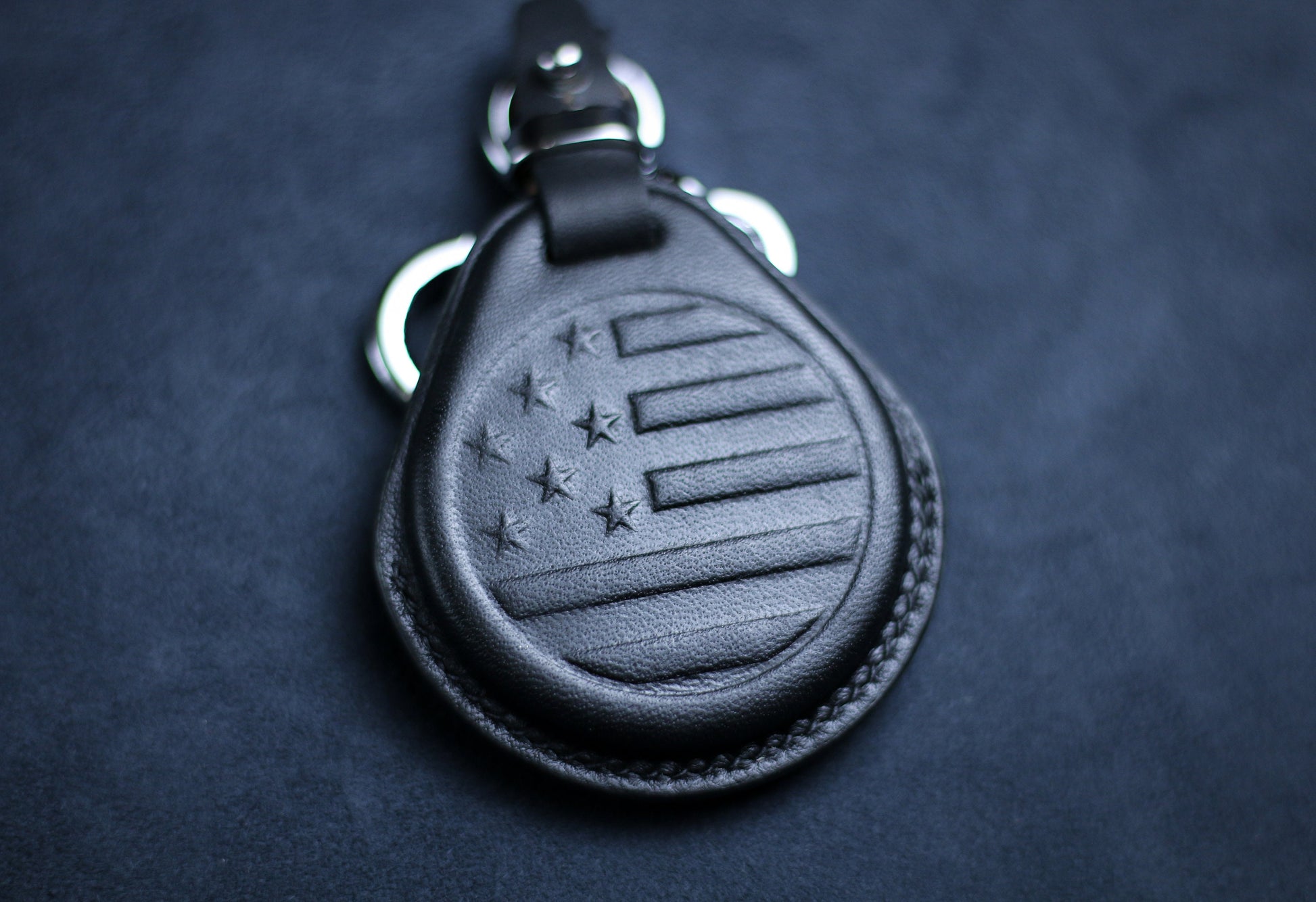 Us Flag Emblem Leather Key Fob Cover For Harley Remote Skull Logo Leather Case X48 1200 883 Fat Bob Boy Street Road Glide Harley Accessories