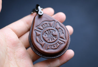 Harley Key Fob Cover With Firefighter Emblem Fat Boy 114 Road King 117 Remote Case Fob Skull Viking Emblem 883 X48 1200 Street Glide 2023