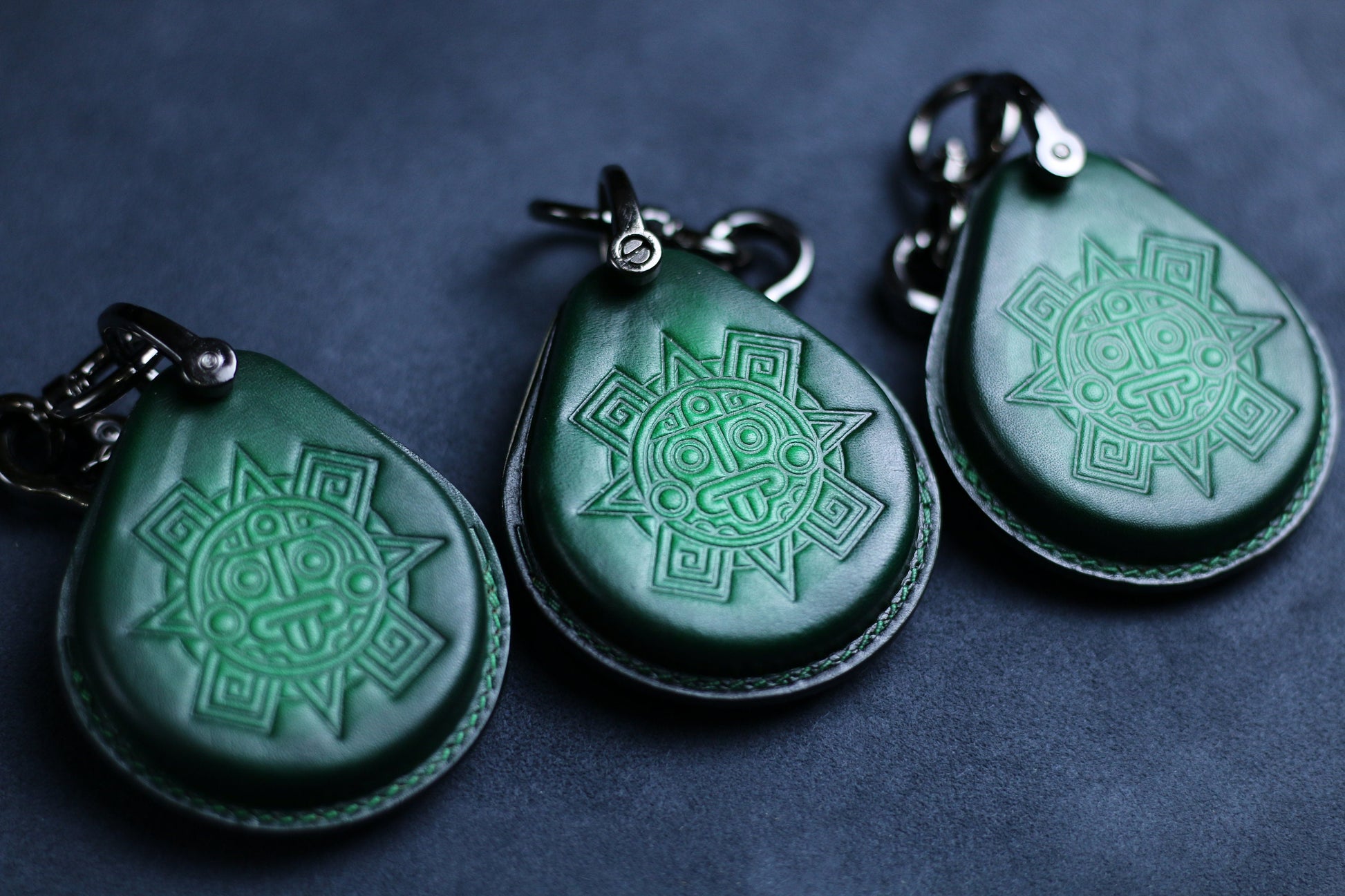 Key Cover For Harley Leather Fob Remote Case Roadster Keychain Handmade Street Rob Viking Skull Aztec Emblems 883 X48 1200 Street Glide