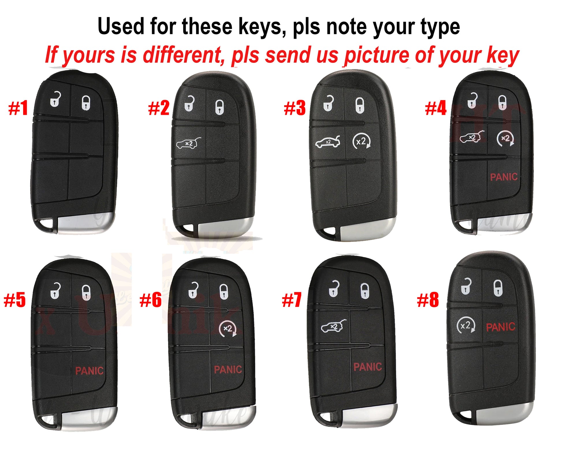 Leather key fob cover for Grand Cherokee Compass Chryslerr 300 200 Dodgee Challenger Charger Dart Durango SRT Fiatt 500 Ramm accessories