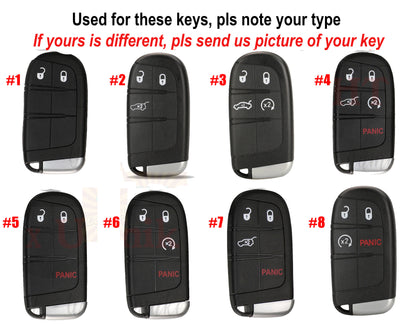 Leather key fob cover for Grand Cherokee Compass Chryslerr 300 200 Dodgee Challenger Charger Dart Durango SRT Fiatt 500 Ramm accessories