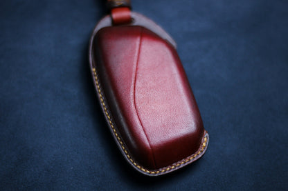 Leather Key Fob Cover For Porschee 2004 2005 2006 Cayenne GTS 2007 2008 2009 2010 2011 Porsches flip key 3 4 buttons Cayenne Remote Holder