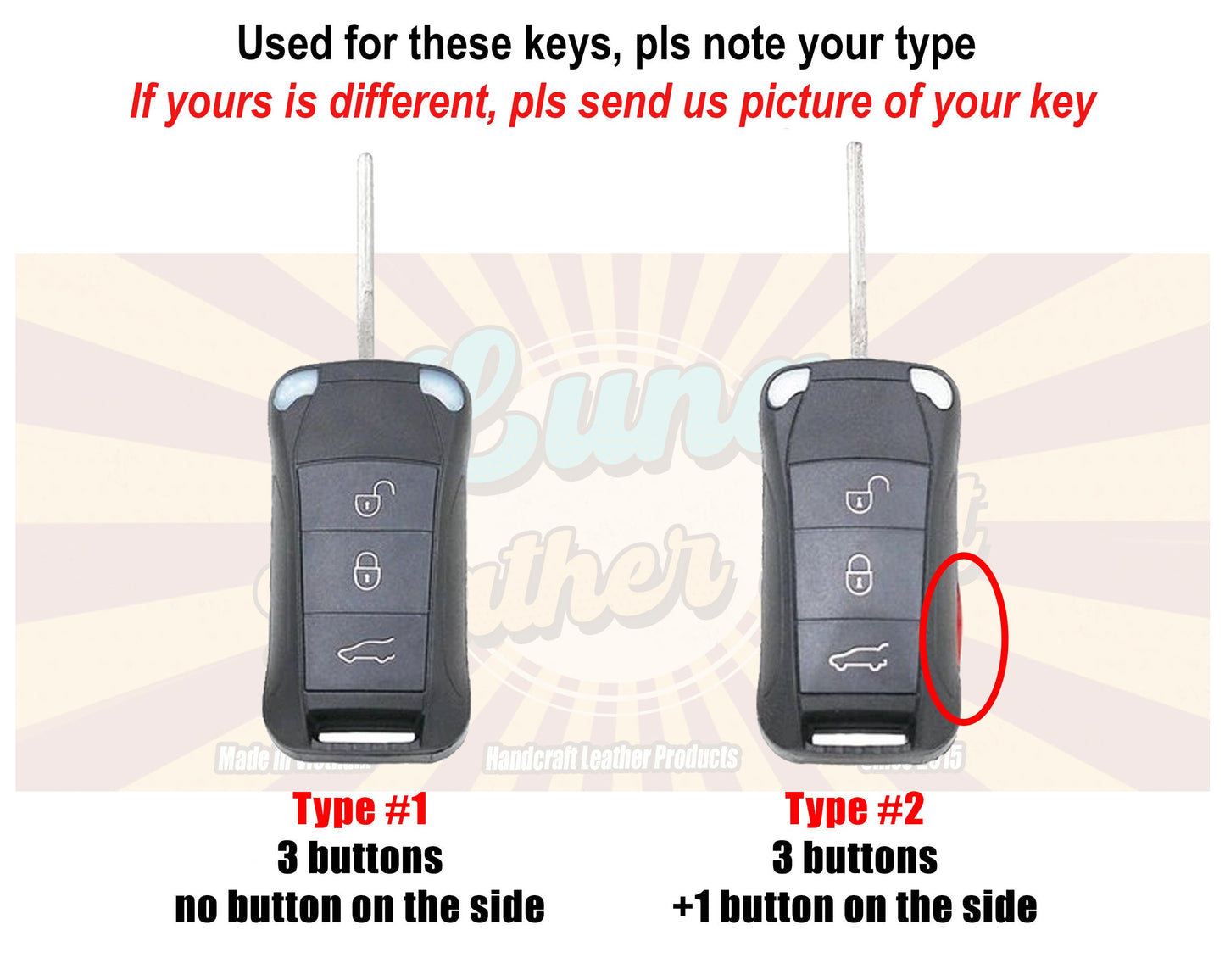 Leather Key Fob Cover For Porschee 2004 2005 2006 Cayenne GTS 2007 2008 2009 2010 2011 Porsches flip key 3 4 buttons Cayenne Remote Holder