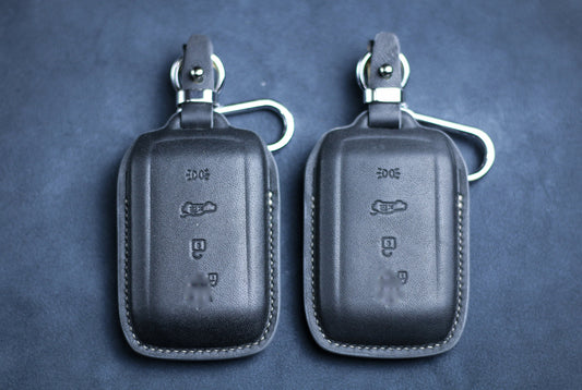 Leather Key Fob Case For 2024 2023 Ghibli Levante President Grecale Granturismo Coolest GranCabrio Key Fob Cover Case Remote Holder Keychain