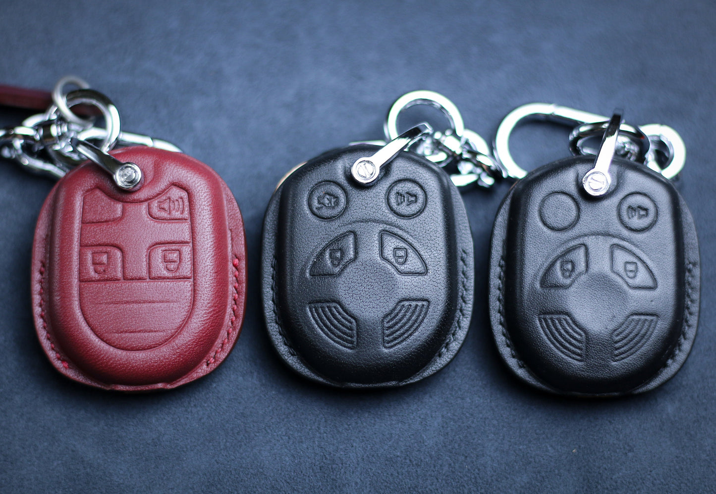 Leather Key Fob Cover Case 2010 Edge 2012 Mustang Plug in Key 2013 2014 Escape Expedition Explorer Flex Fusion Mustang Taurus 2011 Tribute