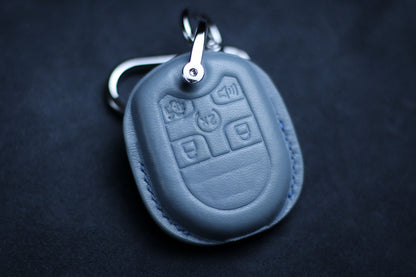 Leather Key Fob Cover For 2011 Edge 2012 2013 2014 Escape Case Expedition 2010 Mustang Explorer Flex Fusion Taurus 2008 Tribute Key Holder