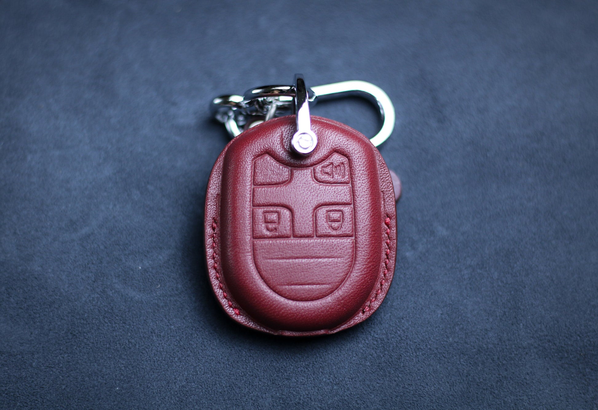 Leather Key Fob Cover For 2011 Edge 2012 2013 2014 Escape Case Expedition 2010 Mustang Explorer Flex Fusion Taurus 2008 Tribute Key Holder