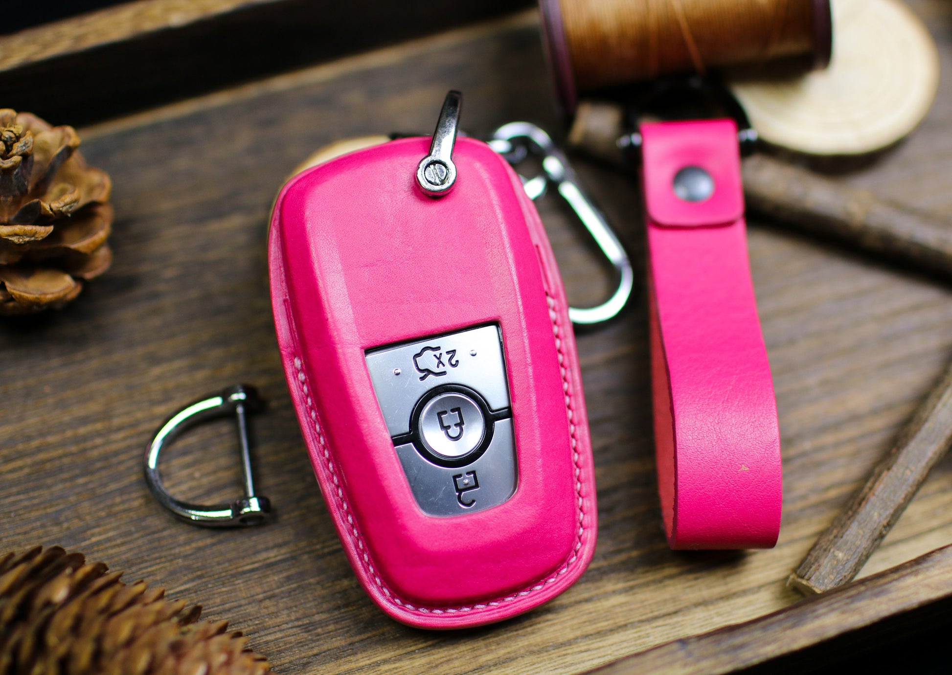 Custom Stamp Logo Bronco Key Fob Covers with Logo 3 4 5 Button Case Keychain 2022-2024 Bronco Sport Smart Remote Keyless Bronco Accessories