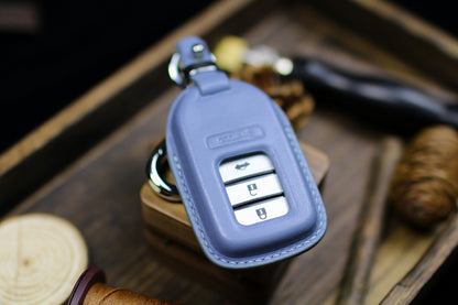 Hondaa Key Fob Cover Leather Case 2024 Accord Ridgeline Civic Vezel 2023 CRV Crider Fit Jade Crad Hrv Insight Pilot Brv Holder Clasp Clip