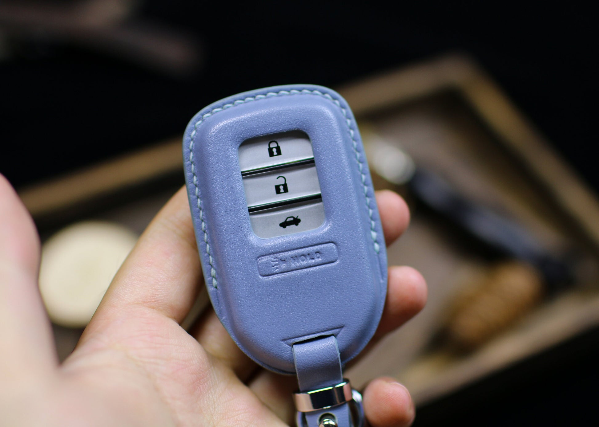 Hondaa Key Fob Cover Leather Case 2024 Accord Ridgeline Civic Vezel 2023 CRV Crider Fit Jade Crad Hrv Insight Pilot Brv Holder Clasp Clip