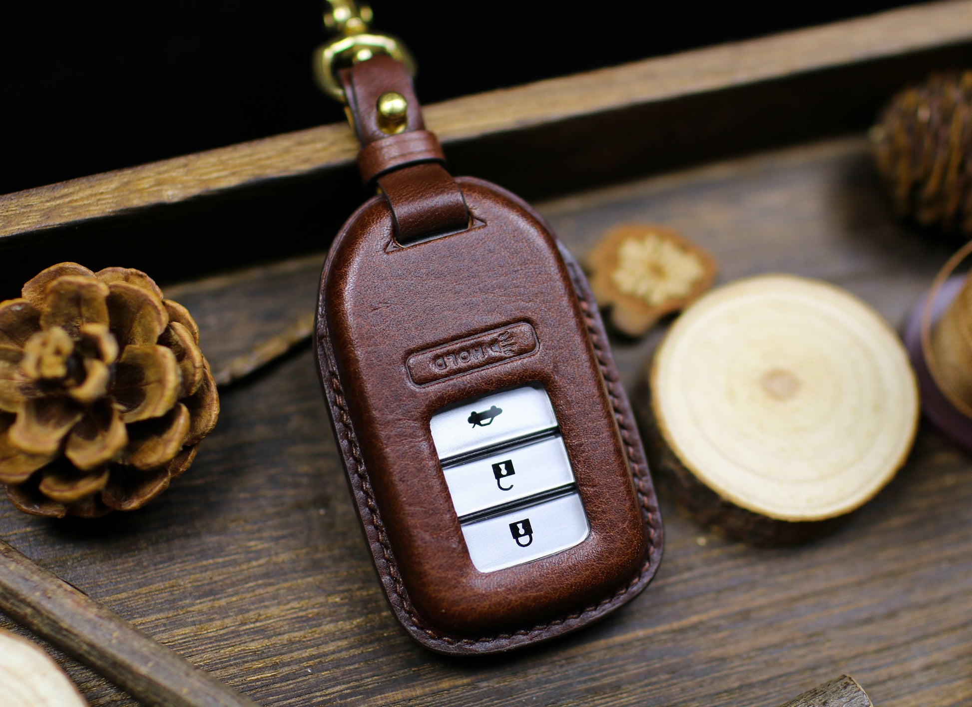 Hondaa Key Fob Cover Leather Case 2024 Accord Ridgeline Civic Vezel 2023 CRV Crider Fit Jade Crad Hrv Insight Pilot Brv Holder Clasp Clip