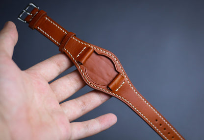 Customized Leather Bund Strap, Bundstraps Watch Band 16mm 18mm 20mm 22mm Watch Band Leather Watch Strap, Apple Cuff Band Watch Band Strap