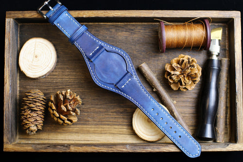 Leather Bund Strap 20mm, 22mm Bund Watch Band 16mm 24mm, Leather Watch Band 18mm, Watch Strap, Apple Leather Watch Band, Cuff Band Strap