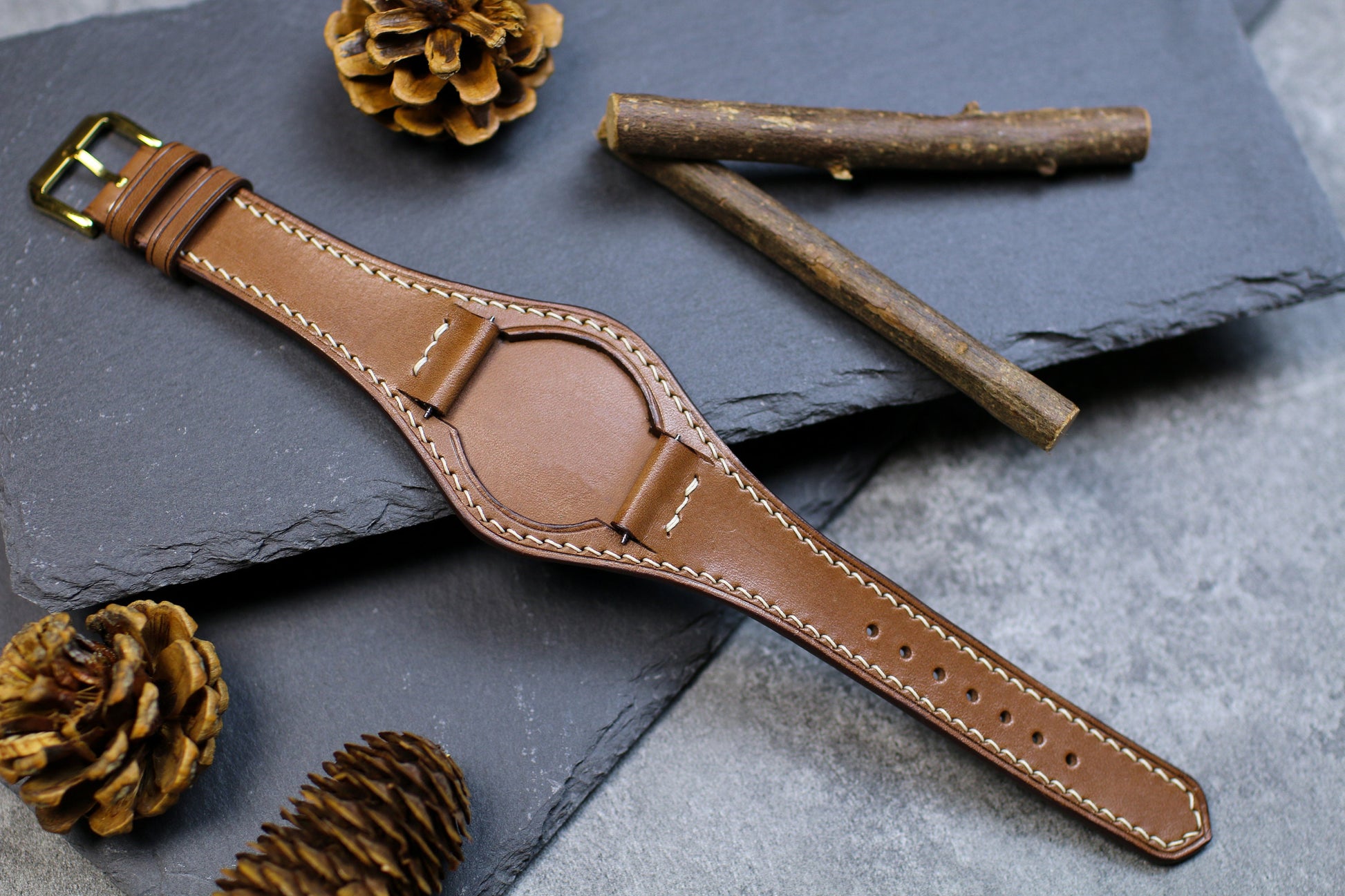 Black Leather Bund Strap 20mm, 22mm Bund Watch Band 16mm 24mm Leather Watch Band 18mm Leather Watch Strap, Applee Watch Band Cuff Band Strap