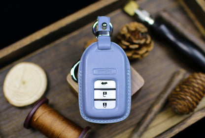Hondaa Key Fob Cover Leather Case 2024 Accord Ridgeline Civic Vezel 2023 CRV Crider Fit Jade Crad Hrv Insight Pilot Brv Holder Clasp Clip