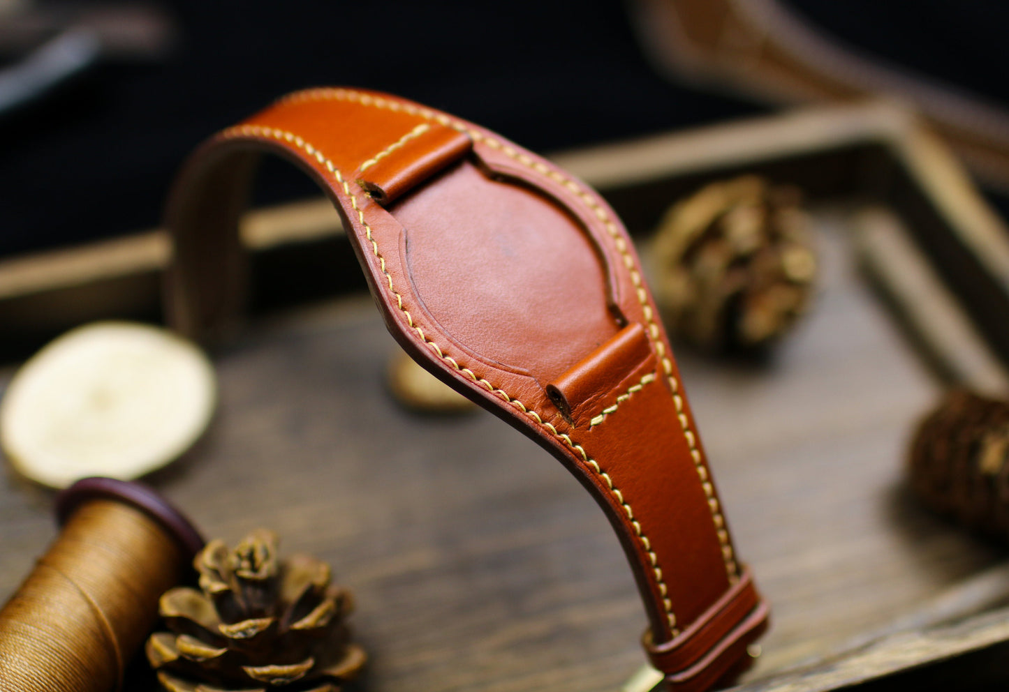 Oxblood Red Patina Leather Bund Strap 20mm, 22mm Bund Watch Band 16mm 24mm Leather Watch Band 18mm Leather Watch Strap Watch Band Cuff Band