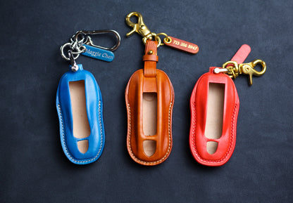 Leather Key Fob Cover Porschee 911 718 Cayenne 2020 Macan 2022 Taycan 2021 Panamera 2023 2024 Keyless Remote Protector Porschee Accessories