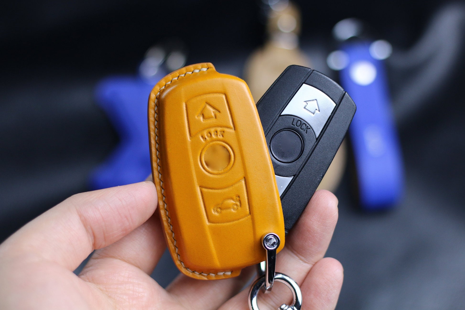 Key Fob Cover For B.m.w Plug in Key X3 X4 X5 X6 X7 Shell 3 5 6 Series E90 E91 E92 E60 E70 E71 E72 E82 E87 E88 E89 Leather Case Remote Holder