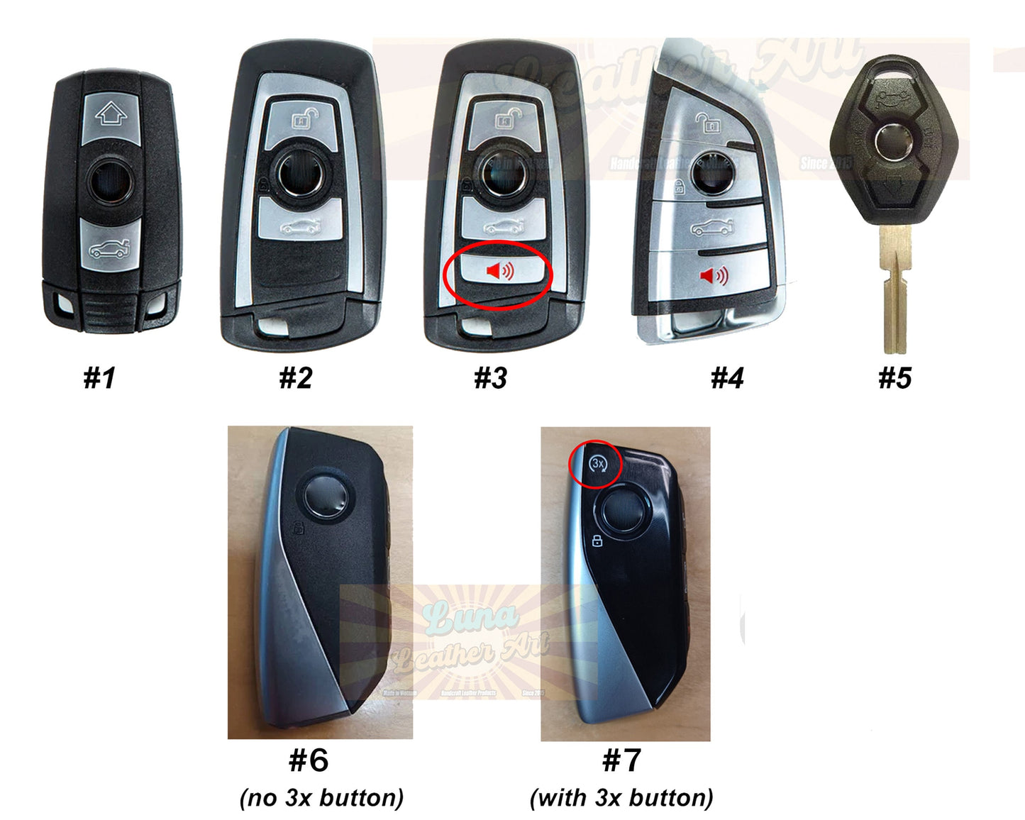 Key Fob Cover For B.m.w Plug in Key X3 X4 X5 X6 X7 Shell 3 5 6 Series E90 E91 E92 E60 E70 E71 E72 E82 E87 E88 E89 Leather Case Remote Holder