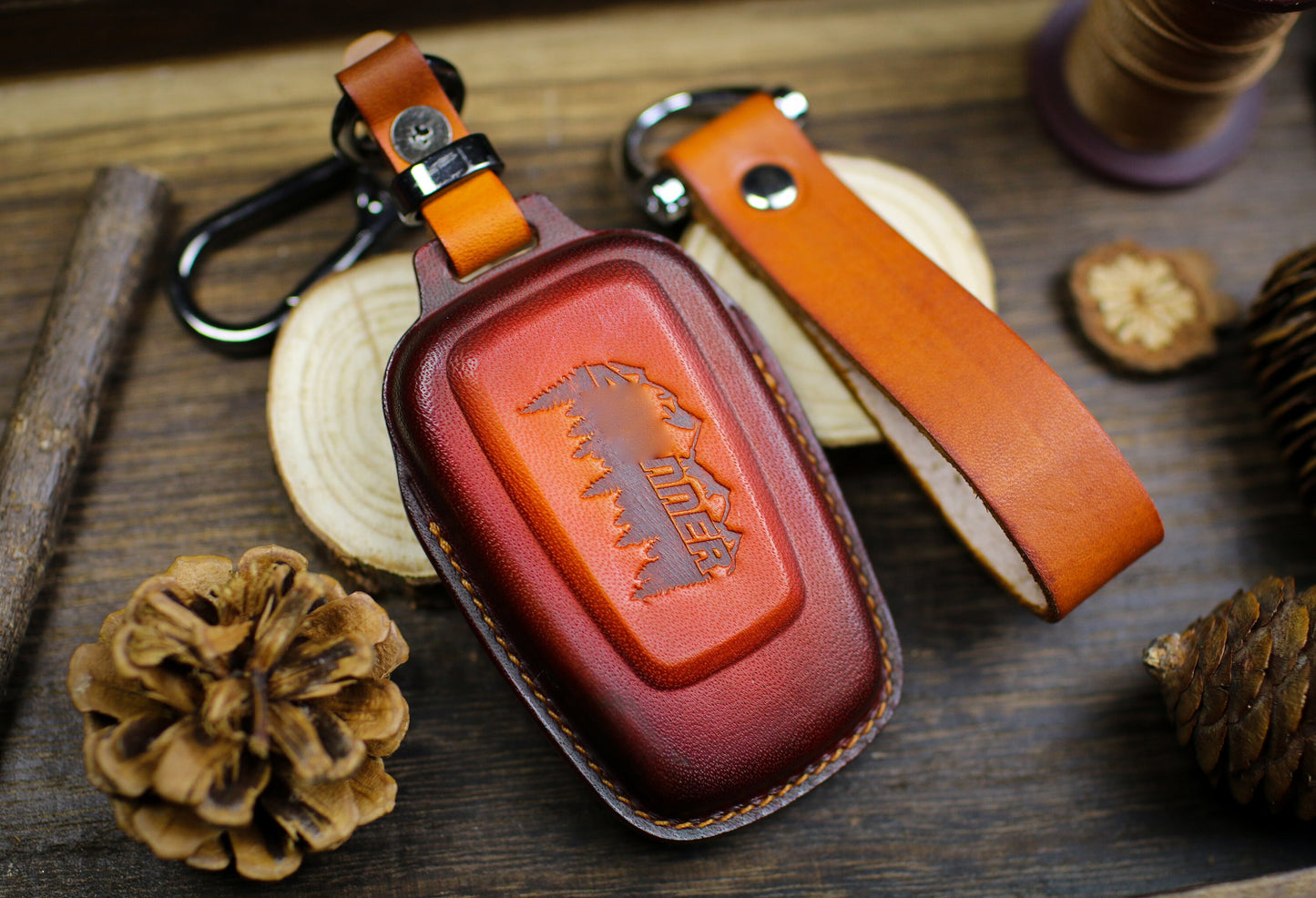 Leather Key Fob Cover For 2025 4Runner Tundra Keyless Case 2024 Remote Sr5 Premium 4 Runner Trd Pro OffRoad Sport Limited Suv Tundra Case