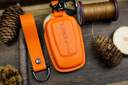 Leather Key Fob Cover For 2025 4Runner Tundra Keyless Case 2024 Remote Sr5 Premium 4 Runner Trd Pro OffRoad Sport Limited Suv Tundra Case