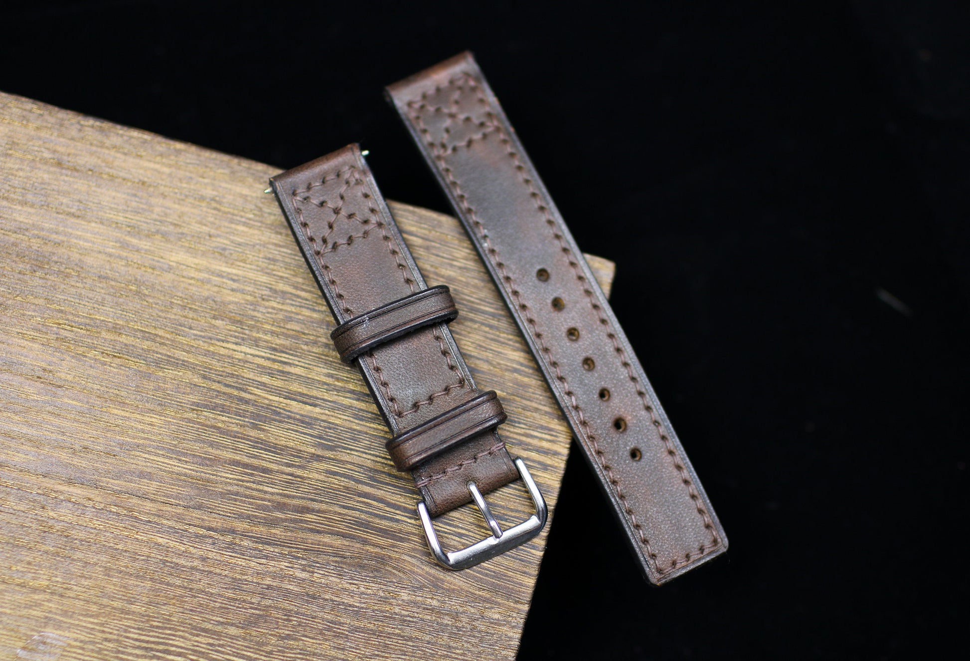 Dark Brown Vegtan Leather Watch Band Strap 24mm 22mm 20mm Brown Vegtan Leather Watch Strap Strap 18mm 16mm 14mm Square Watch Men Women