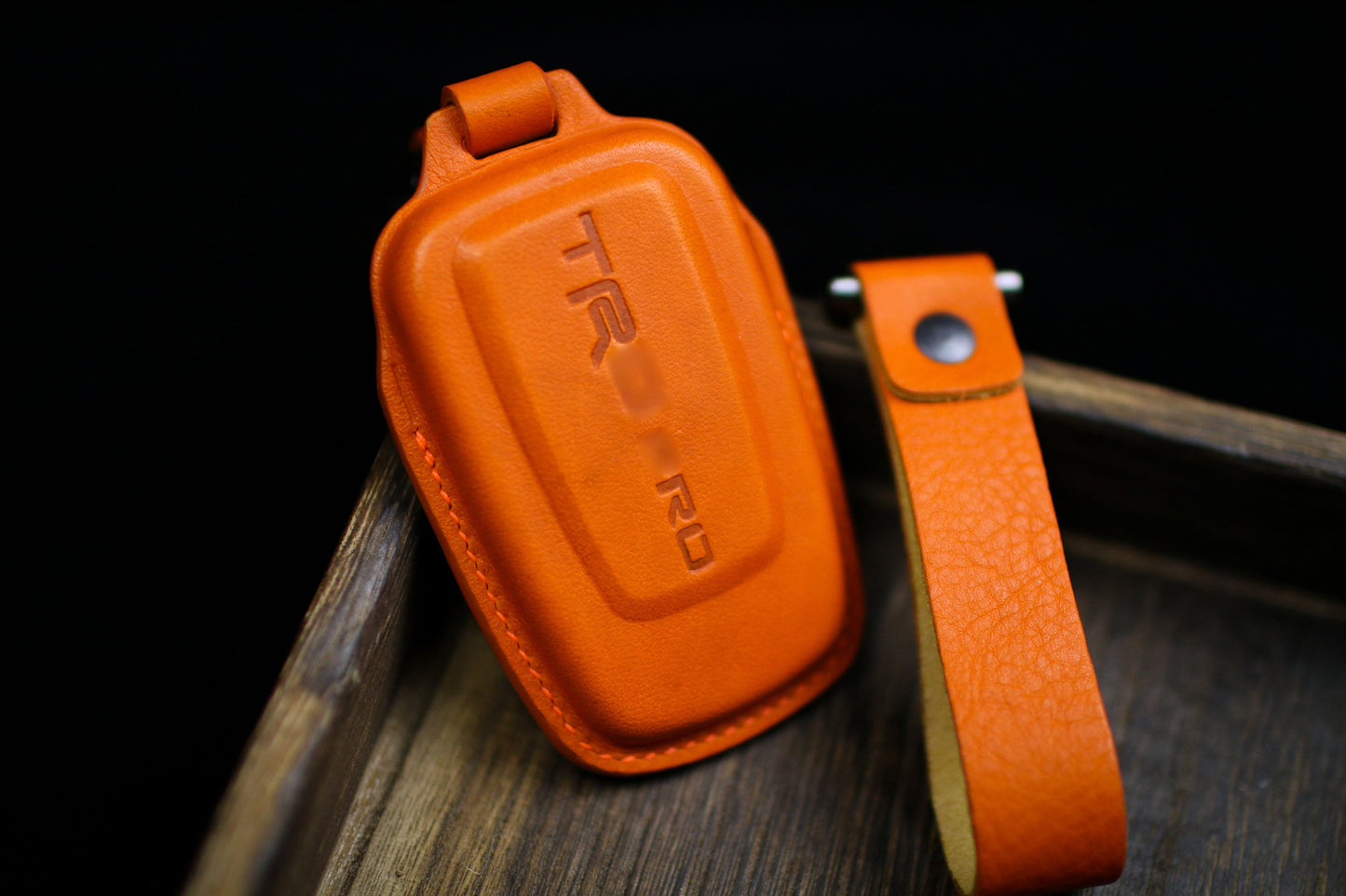 Leather Key Fob Cover For TRD Pro 2024 Tundra Keyless Case 2023 Remote Sr5 Premium 4 Runner Trd Pro OffRoad Sport Limited Suv Trd Case