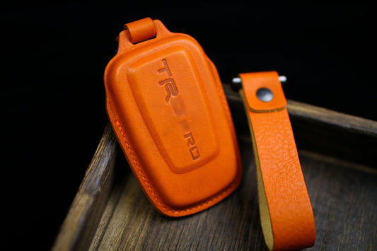 Leather Key Fob Cover For TRD Pro 2024 Tundra Keyless Case 2023 Remote Sr5 Premium 4 Runner Trd Pro OffRoad Sport Limited Suv Trd Case