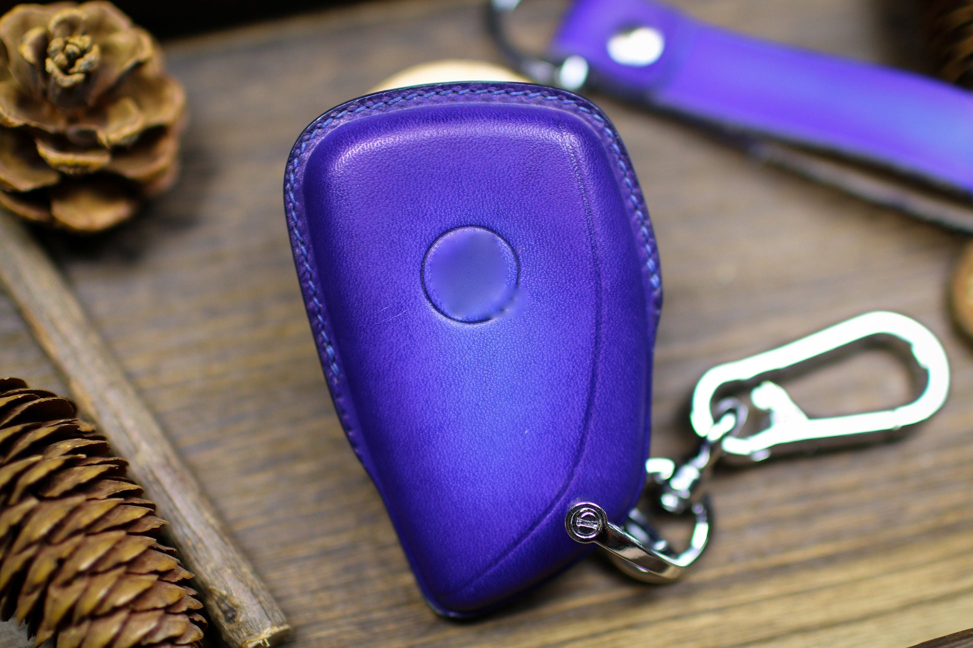 Leather Key Fob Cover For Hummeer 2024 Z71 Chevy Silverado Colorado Tahoe Suburban Yukon High Country LTZ Lt 2500Hd 3500Hd Key Case Keychain