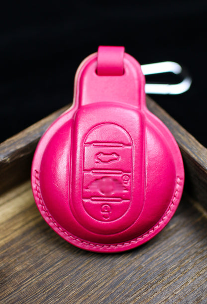 Cute Pink Cover For Mini Key Fob Case Mini Clubman 2024 Hardtop Hatchback 2023 Countryman F54 F55 F56 F57 F60 Paceman One Jcw Remote Holder