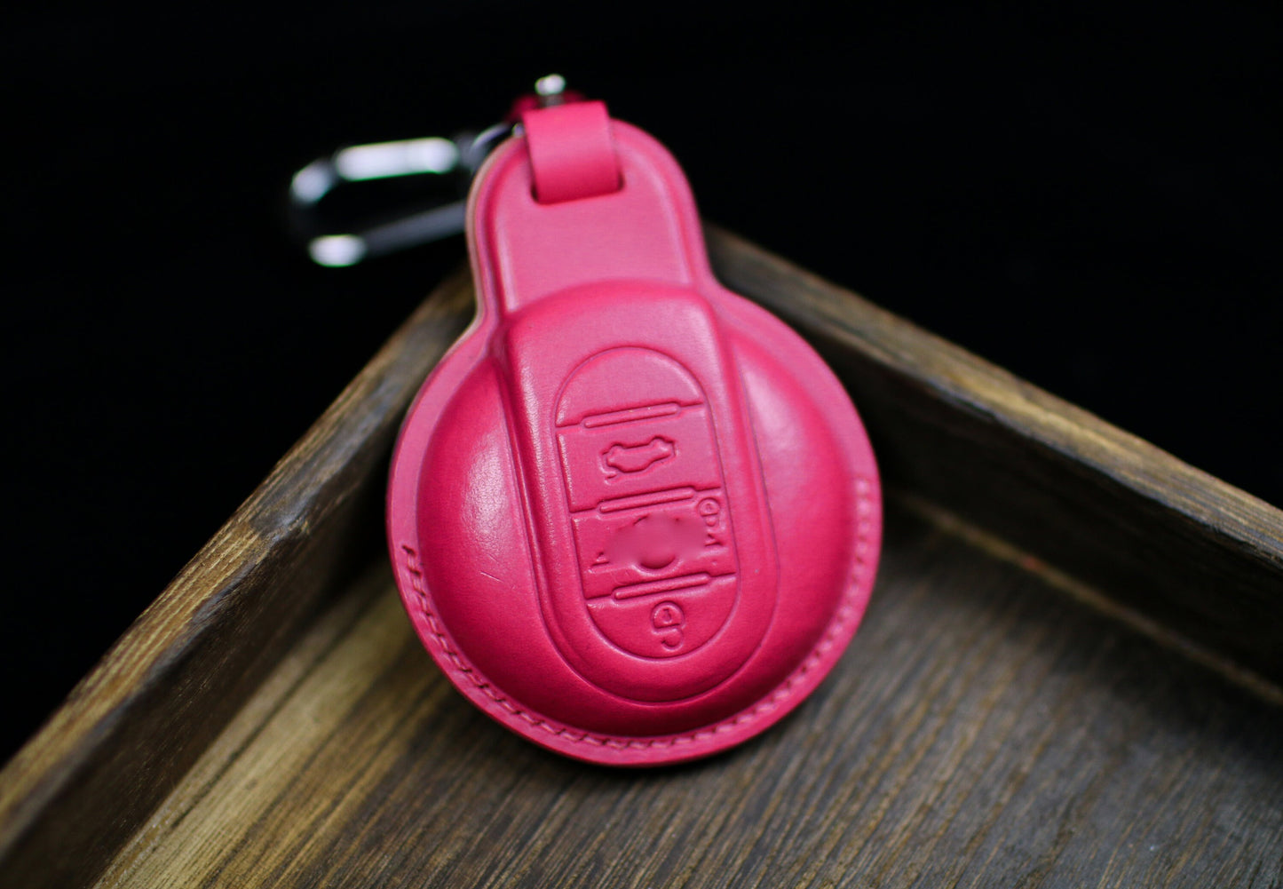 Cute Pink Cover For Mini Key Fob Case Mini Clubman 2024 Hardtop Hatchback 2023 Countryman F54 F55 F56 F57 F60 Paceman One Jcw Remote Holder