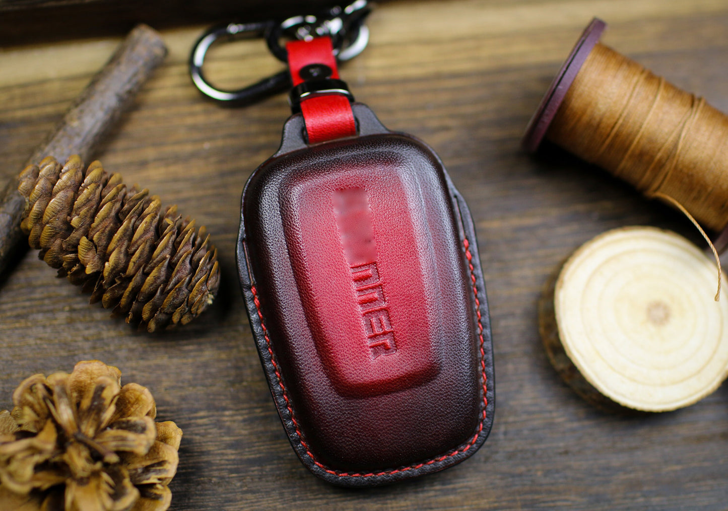 Leather Key Fob Cover For TRD Pro 2024 Tundra Keyless Case 2023 Remote Sr5 Premium 4 Runner Trd Pro OffRoad Sport Limited Suv Trd Case