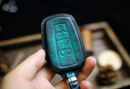 Leather Key Fob Cover For TRD Pro 2024 Tundra Keyless Case 2023 Remote Sr5 Premium 4 Runner Trd Pro OffRoad Sport Limited Suv Trd Case