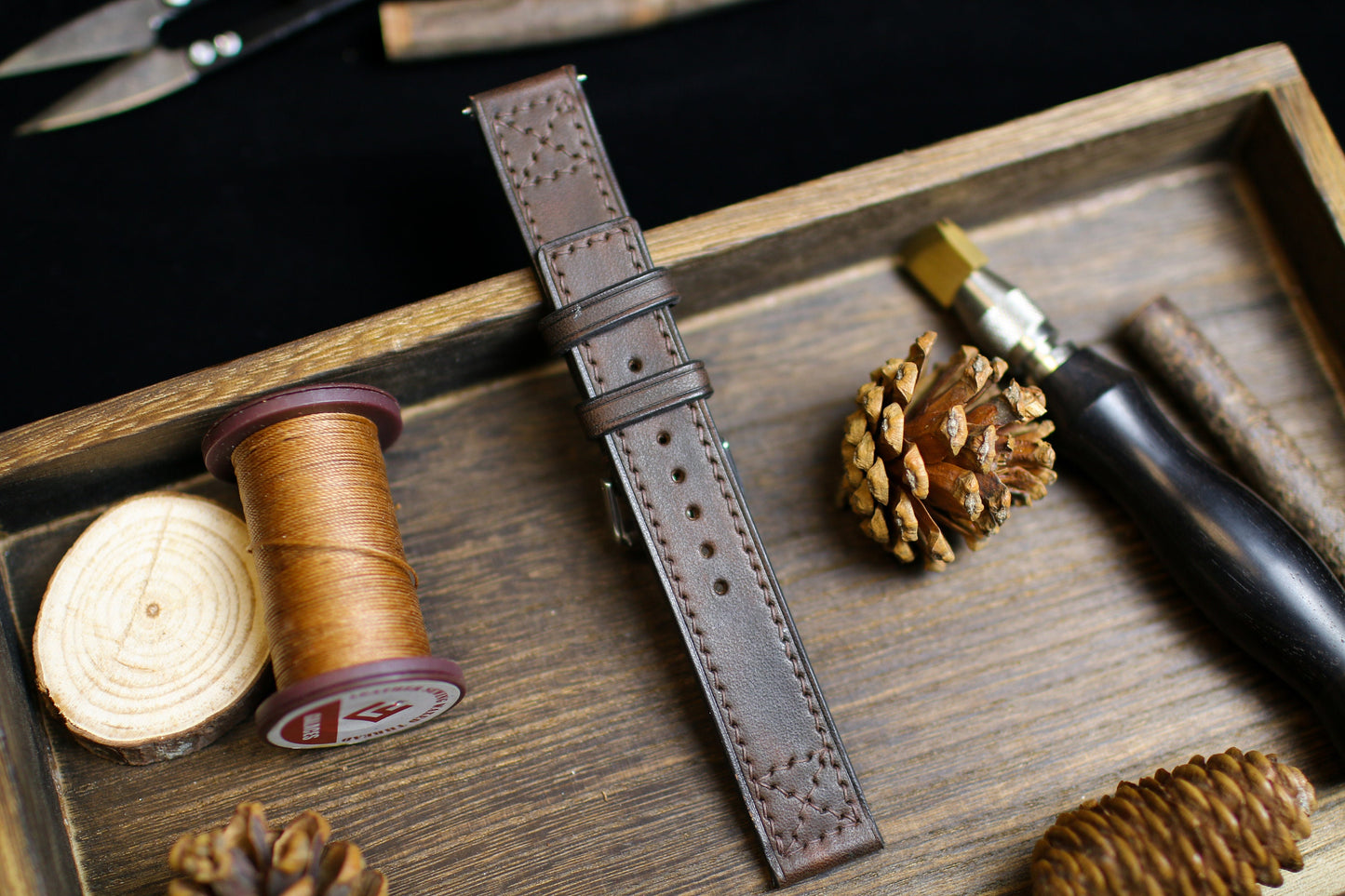 Dark Brown Vegtan Leather Watch Band Strap 24mm 22mm 20mm Brown Vegtan Leather Watch Strap Strap 18mm 16mm 14mm Square Watch Men Women