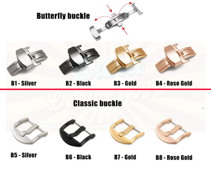 Patina Red Alligator Leather Watch Strap Sizes 14mm 15mm 16mm 18mm 19mm 20mm 21mm 22mm 23mm 24mm Leather Watch Band Butterfly Clasp Strap