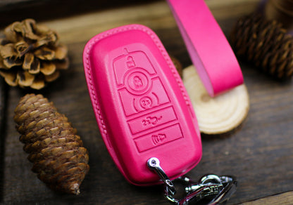 Key Cover For Bronco 2021 2022 2023 Leather Remote Case Bronco Sport Bronco Big Bend Horse Pony Bronco Black Diamond Keychain Holder Lanyard